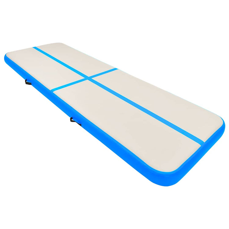 Vidaxl Gymnastics Matte mit Pumpen aufblasbar 500x100x20 cm PVC Blau