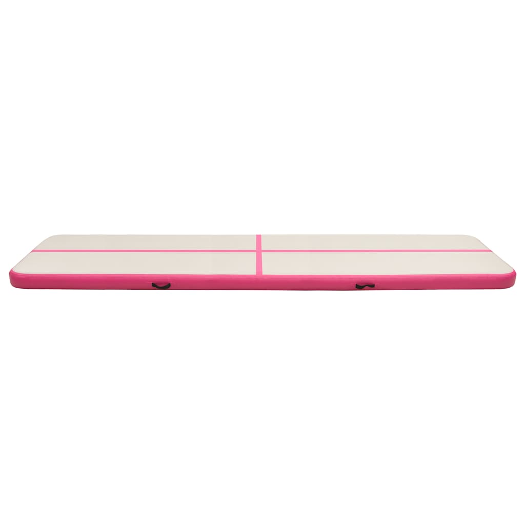 Vidaxl Gymnastics Matte mit Pumpen aufblasbar 600x100x20 cm PVC Pink