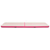 Vidaxl Gymnastics Matte mit Pumpen aufblasbar 700x100x20 cm PVC Pink