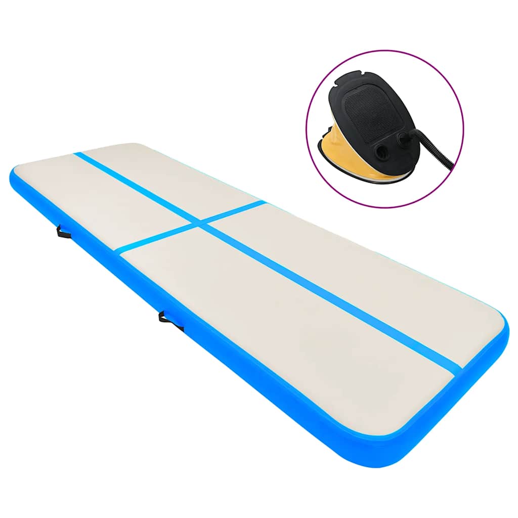 Vidaxl Gymnastics Matte mit Pumpen aufblasbar 700x100x20 cm PVC Bauw