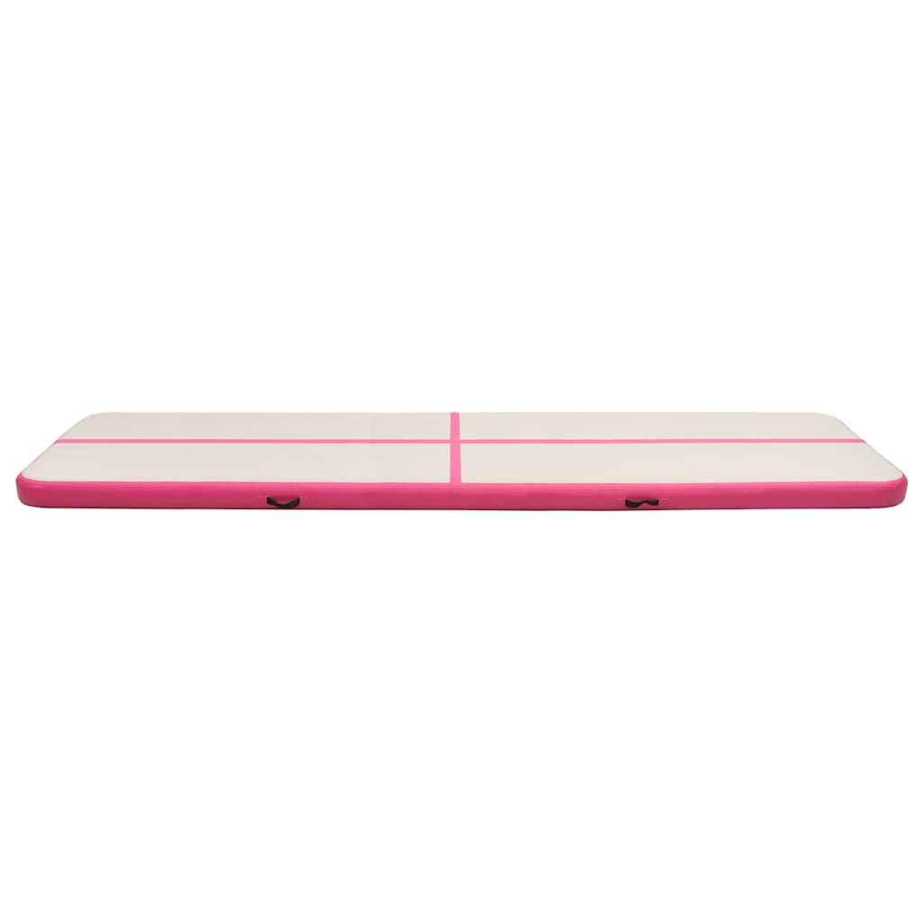 Vidaxl Gymnastics Matte mit Pumpen aufblasbar 800x100x20 cm PVC Pink