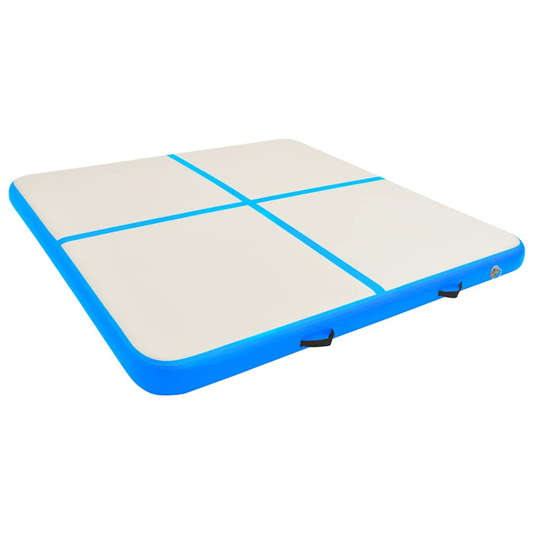 Vidaxl Gymnastics Matte mit Pumpen aufblasbar 200x200x10 cm PVC Blau