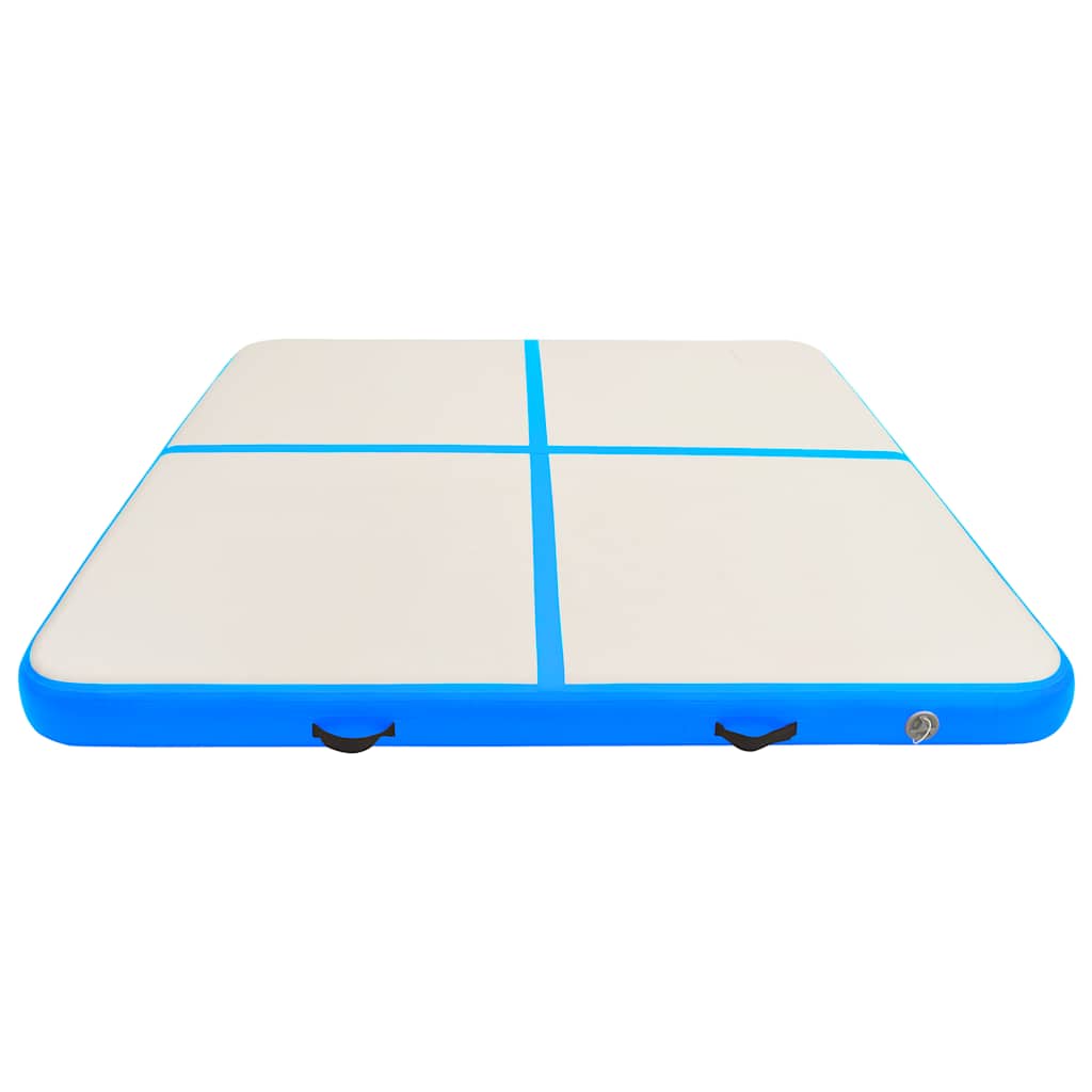 Vidaxl Gymnastics Matte mit Pumpen aufblasbar 200x200x10 cm PVC Blau