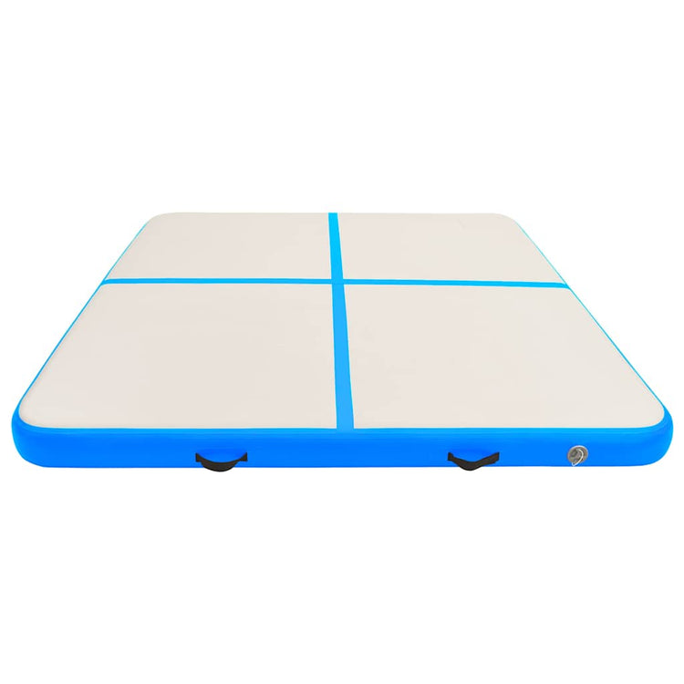 Vidaxl Gymnastics Matte mit Pumpen aufblasbar 200x200x20 cm PVC Blau