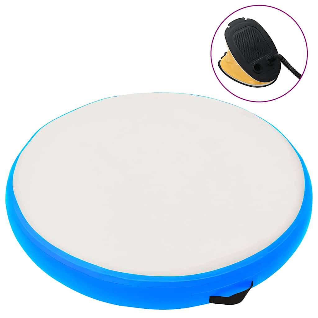 Vidaxl Gymnastics Matte mit Pumpen aufblasbar 100x100x10 cm PVC Blau