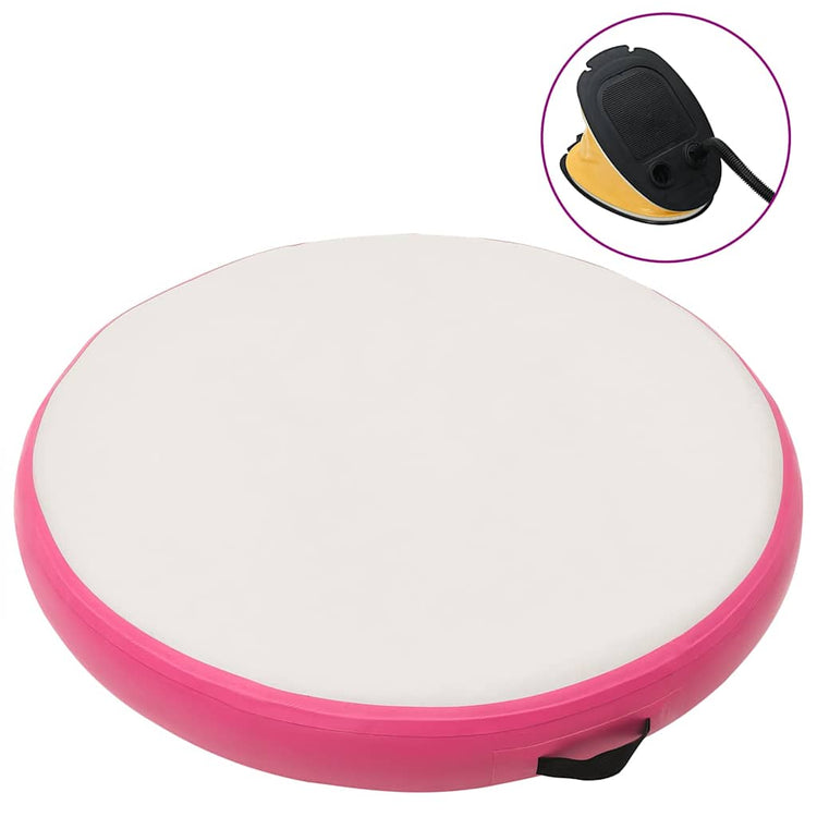 Vidaxl Gymnastics Matte mit Pumpen aufblasbar 100x100x20 cm PVC Pink