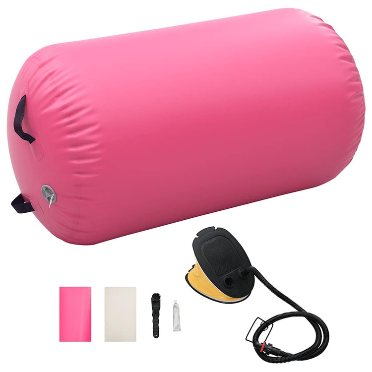 Vidaxl Gymnastics Rolle mit Pumpen aufblasbar 100x60 cm PVC Pink