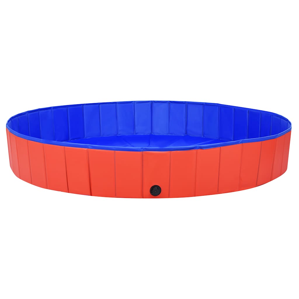 Vidaxl Dog Swimmingpool zusammenklappbar 200x30 cm PVC -Rot