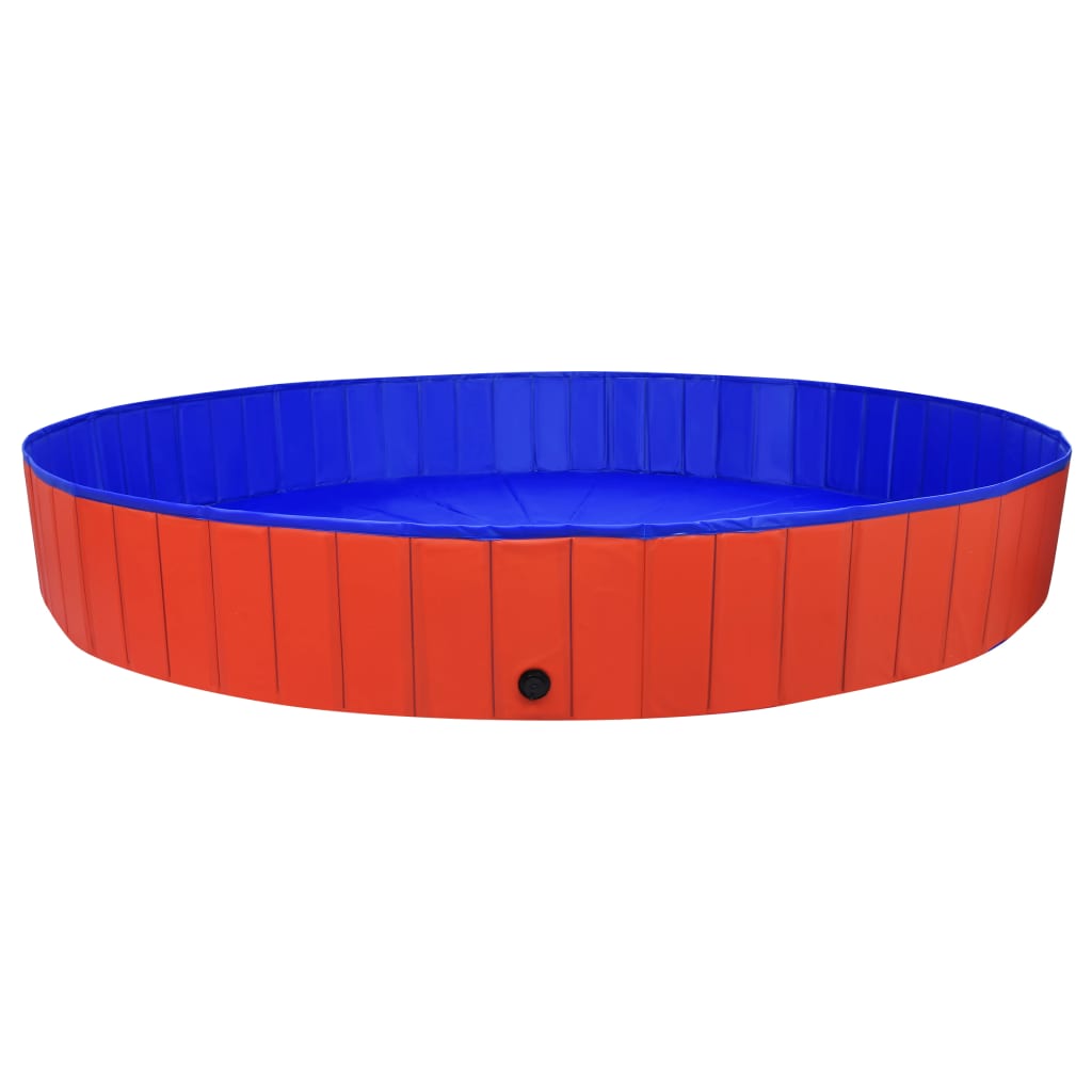 Vidaxl Dog Schwimmbad zusammenklappbar 300 x 40 cm PVC rot
