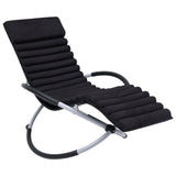 Vidaxl Lounger Kissen Wildleder Schwarz - afbeelding 1