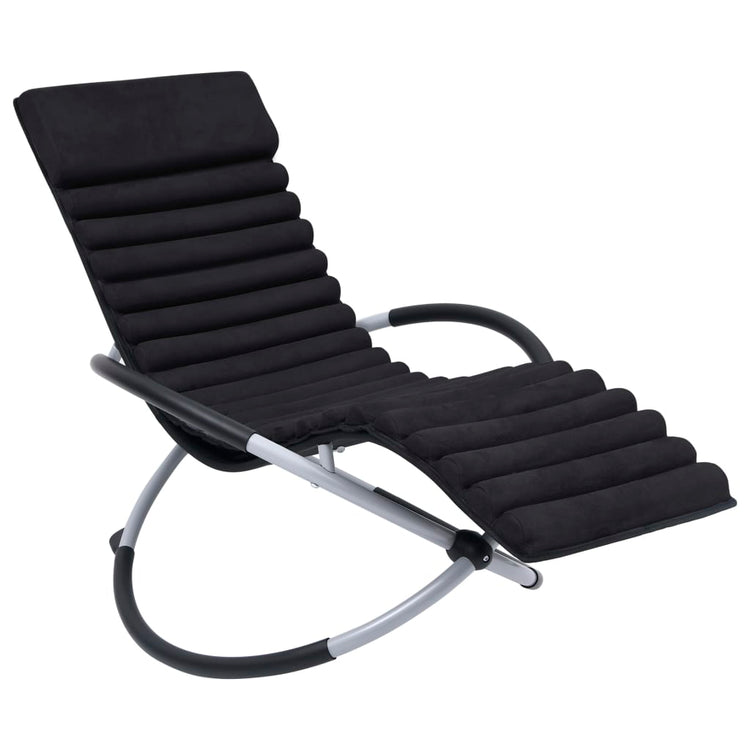 Vidaxl Lounger Kissen Wildleder Schwarz