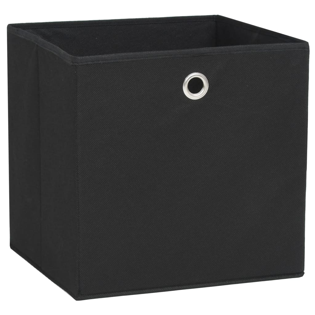 VIDAXL -Speicherboxen 4 PCs 28x28x28 cm Nicht -verwobenes Stoff schwarz