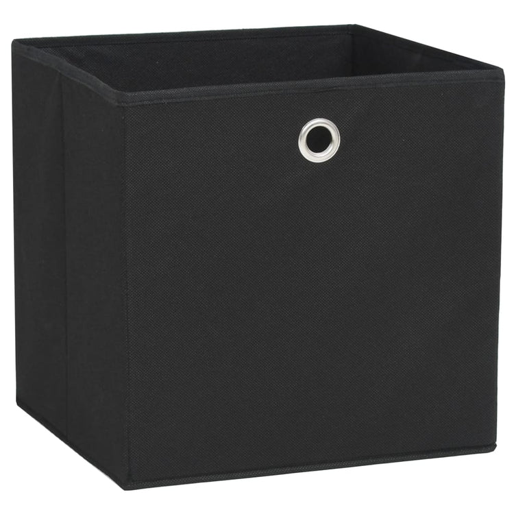 VIDAXL -Speicherboxen 4 PCs 28x28x28 cm Nicht -verwobenes Stoff schwarz