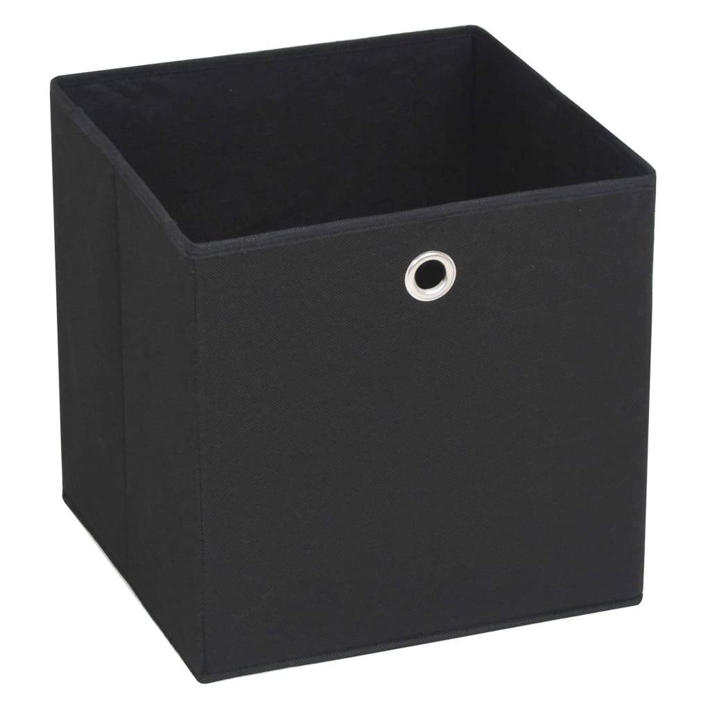 VIDAXL -Speicherboxen 4 PCs 28x28x28 cm Nicht -verwobenes Stoff schwarz