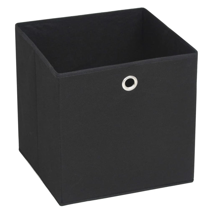 VIDAXL -Speicherboxen 4 PCs 28x28x28 cm Nicht -verwobenes Stoff schwarz