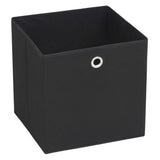 VIDAXL -Speicherboxen 10 PCs 28x28x28 cm Nicht -verwobenes Stoff schwarz - afbeelding 3