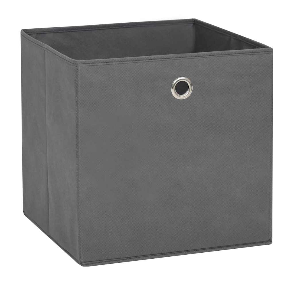 VIDAXL -Speicherboxen 4 PCs 28x28x28 cm Nicht -verwobener Stoff grau