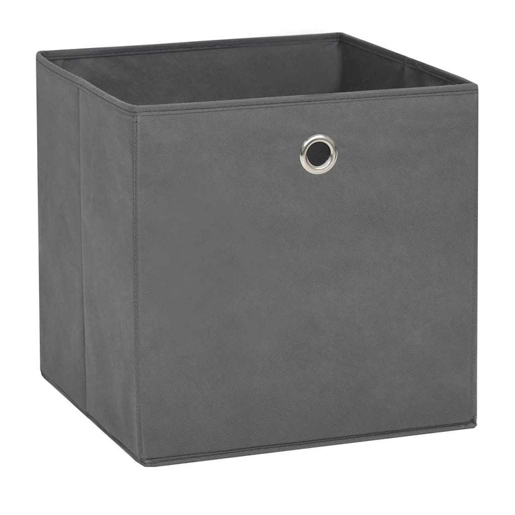 VIDAXL -Speicherboxen 4 PCs 28x28x28 cm Nicht -verwobener Stoff grau