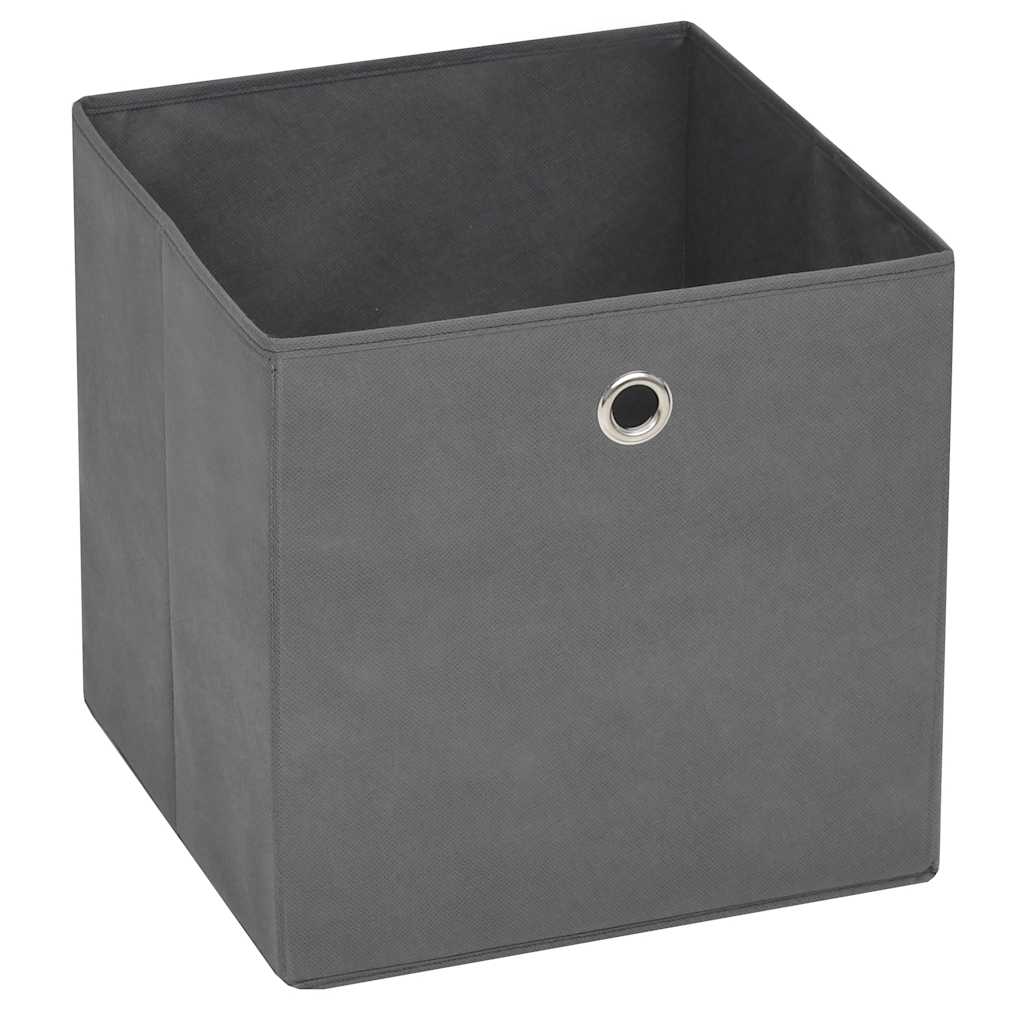 VIDAXL -Speicherboxen 4 PCs 28x28x28 cm Nicht -verwobener Stoff grau