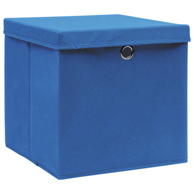 VIDAXL -Speicherboxen mit Deckel 4 PCs 28x28x28 cm blau