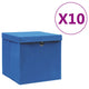 Vidaxx Aufbewahrungsboxen mit Deckel 4 Stück 28x28x28 cm blau