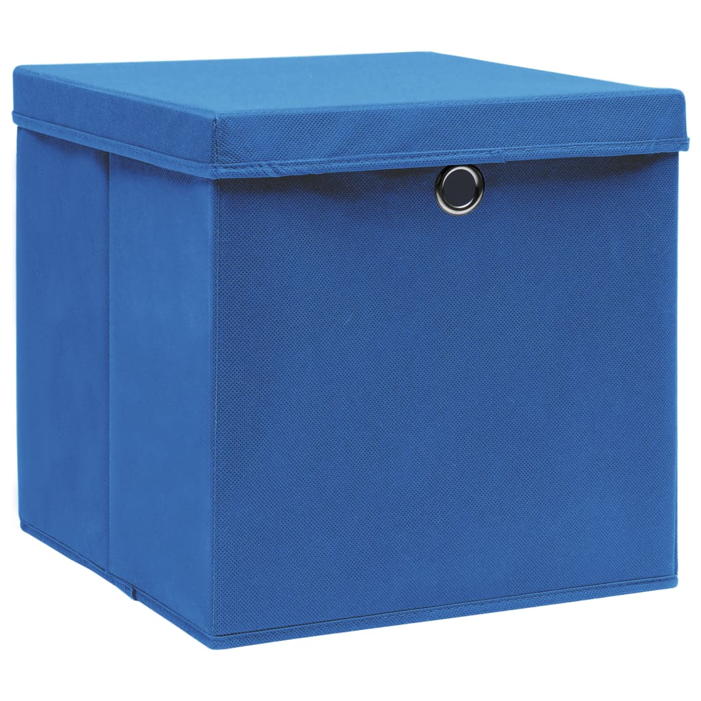 Vidaxx Aufbewahrungsboxen mit Deckel 4 Stück 28x28x28 cm blau