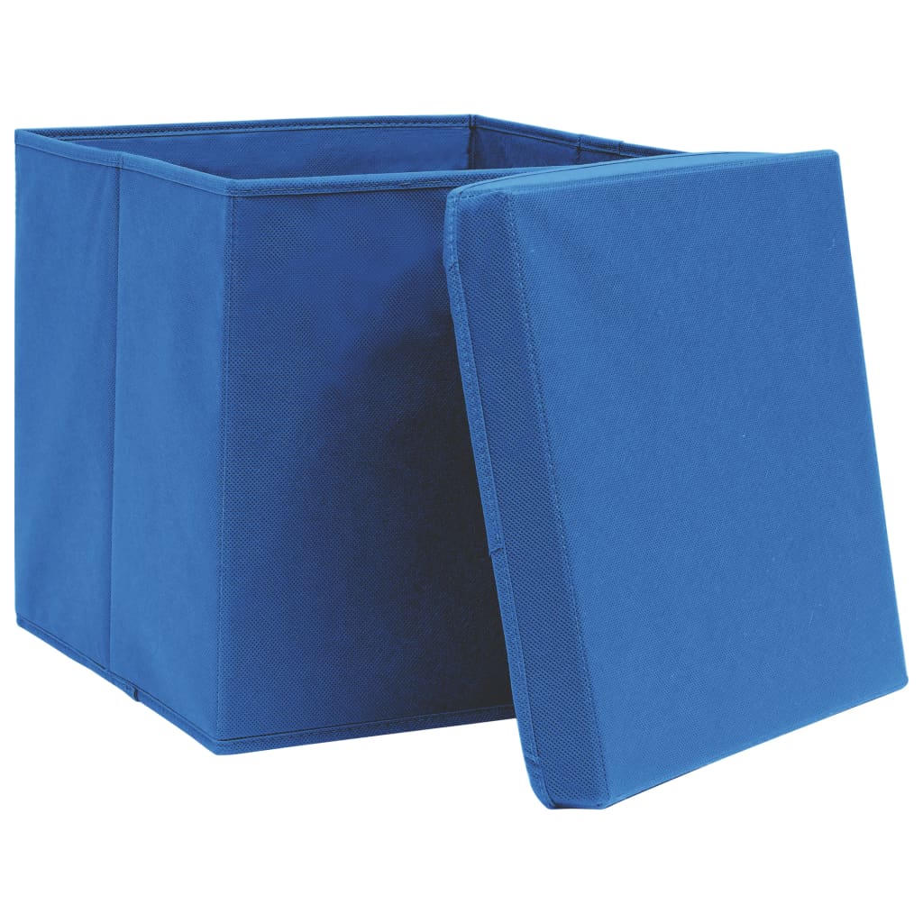 Vidaxx Aufbewahrungsboxen mit Deckel 4 Stück 28x28x28 cm blau