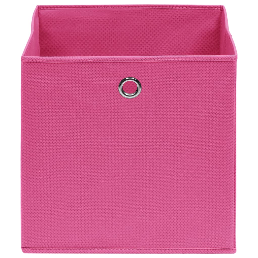 VIDAXL -Speicherboxen 10 ST 28x28x28 cm Nicht -verwobenes Stoff rosa