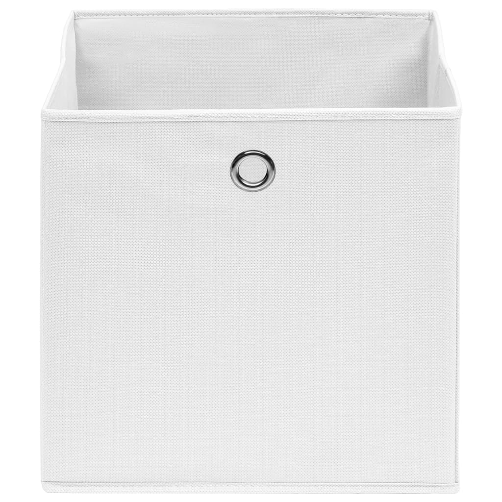 VIDAXL -Speicherboxen 10 PCs 28x28x28 cm Nicht -verwobenes Gewebe weiß