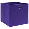 VIDAXL -Speicherboxen 4 PCs 28x28x28 cm Nicht -verwobenes Stoff lila lila
