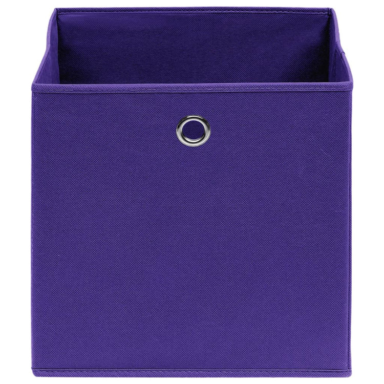 VIDAXL -Speicherboxen 4 PCs 28x28x28 cm Nicht -verwobenes Stoff lila lila