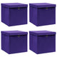 VIDAXL -Speicherboxen mit Deckel 4 PCs 28x28x28 cm lila