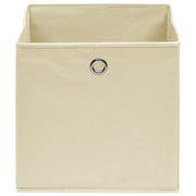 VIDAXL -Speicherboxen 4 PCs 28x28x28 cm Nicht -verwobener Stoffcreme -Colored - afbeelding 3