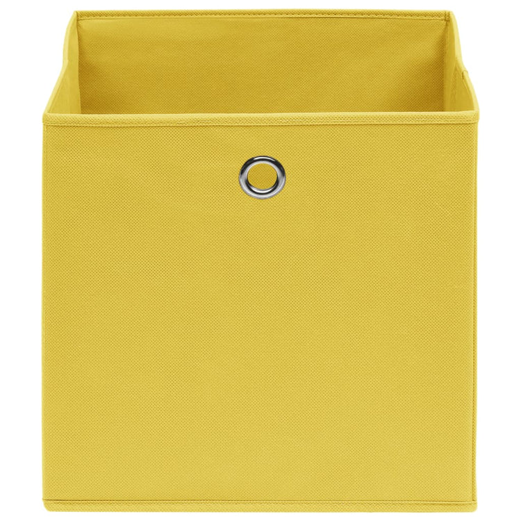 VIDAXL -Speicherboxen 4 PCs 28x28x28 cm Nicht -verwobener Stoff gelbgelb