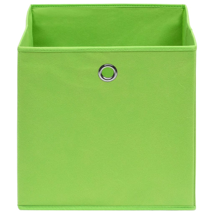 VIDAXL -Speicherboxen 4 PCs 28x28x28 cm Nicht gewohntes Gewebe Grün grün