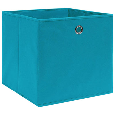 VIDAXL -Speicherboxen 4 PCs 28x28x28 cm Nicht -verwobenes Stoff Baby Blau