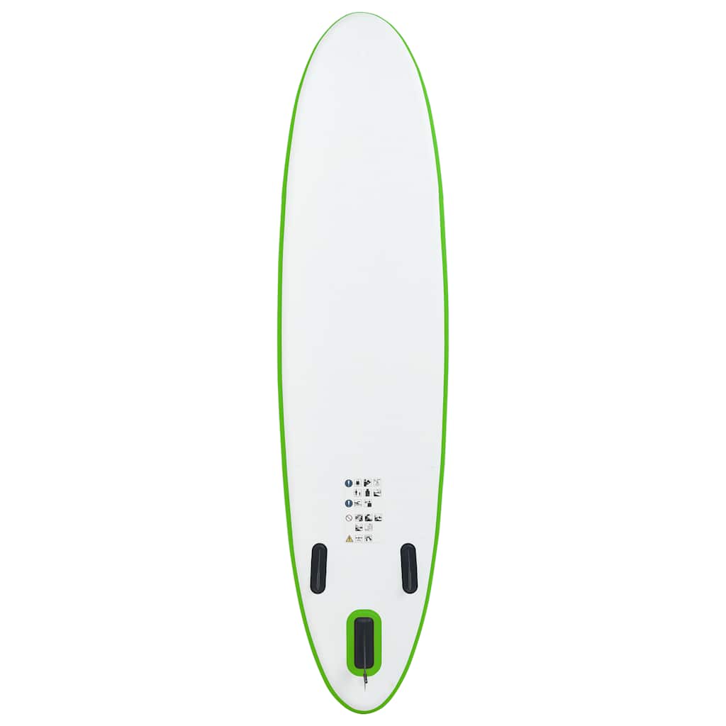 Vidaxl Stand Up Paddleboard Set aufblasbares Grün und Weiß