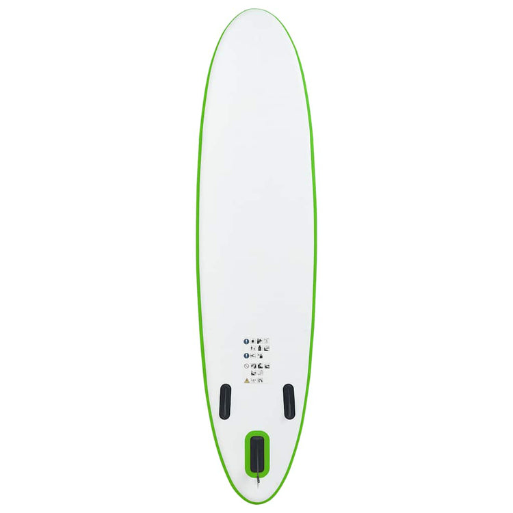 Vidaxl Stand Up Paddleboard Set aufblasbares Grün und Weiß