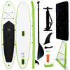 Vidaxl Stand Up Paddleboard aufblasbar mit Segelset grün und weiß