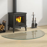 VIDAXL -Glasplatte für Kamin halb 1000 x 500 mm - afbeelding 1