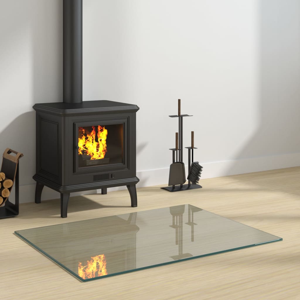 Vidaxl Glassplattenkamin rechteckig 80x60 cm