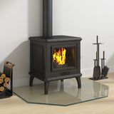 VIDAXL Glassplatte Kamin hexagonal 80x60 cm - afbeelding 3