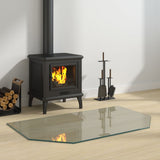 VIDAXL Glassplatten Kamin hexagonal 100x60 cm - afbeelding 1
