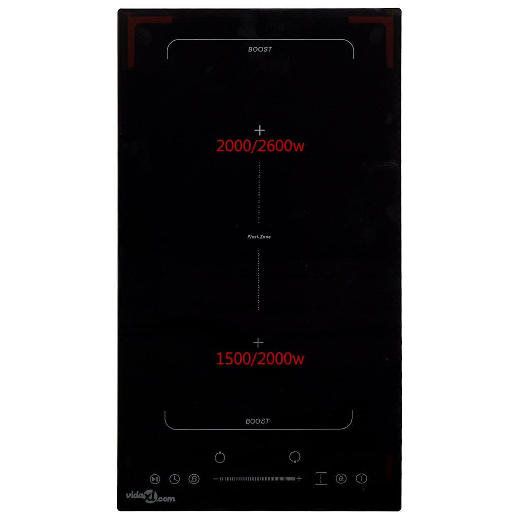 VIDAXL -Induktions -Kochfeld Flexizon 2 Kochzonen Touch Control 3500 W