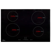 VIDAXL -Induktionskochfeld 4 Zonen Berührungssteuerung 7000 W 77 cm Glas - afbeelding 3