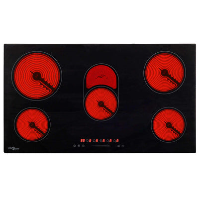 Vidaxl Keramik -Kochfeld 5 Kochzonen Touch Control 8500 W 77 cm