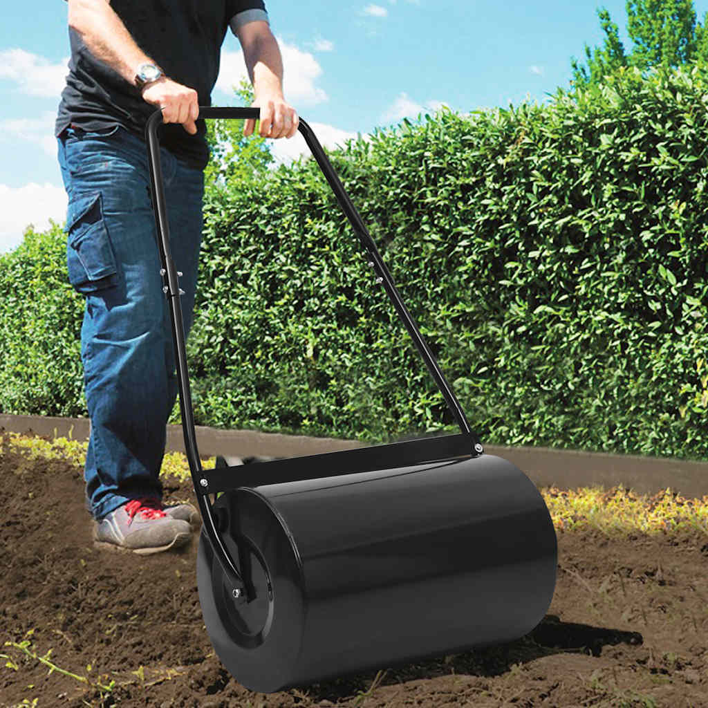 Vidaxl Gazonroller 50 l 63 cm Schwarz