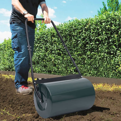 Vidaxl Gazonroller 50 l 63 cm grün und schwarz
