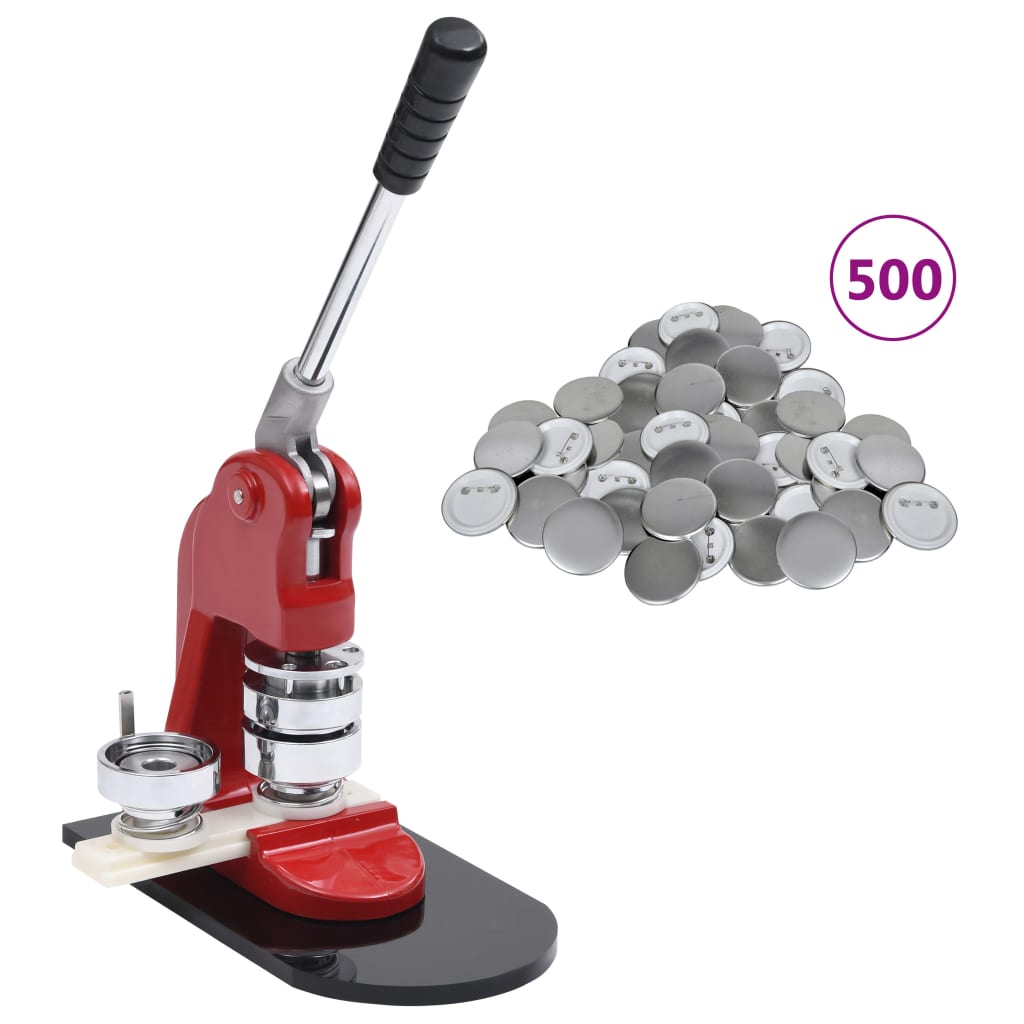 Vidaxl -Taste -Maschine mit 500 PC -Taste 37 mm