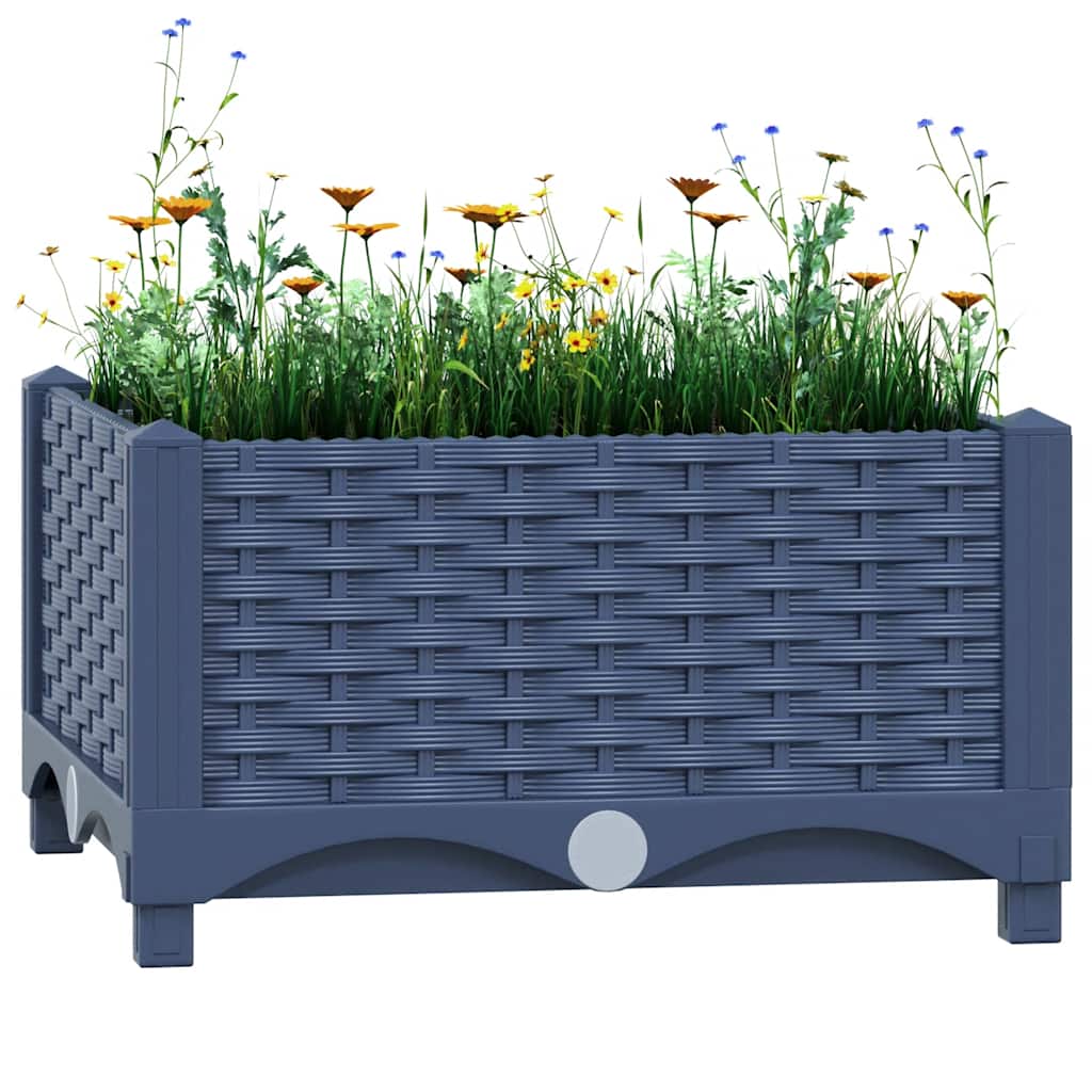 VIDAXL -Pflanzer erhöhte 40 x 40 x 23 cm Polypropylen